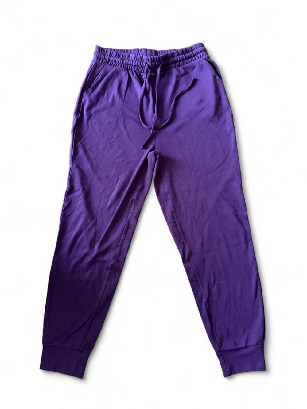 Woman’s Purple Jogger Pants - Soft Elastic Waist - Picture 2 of 2